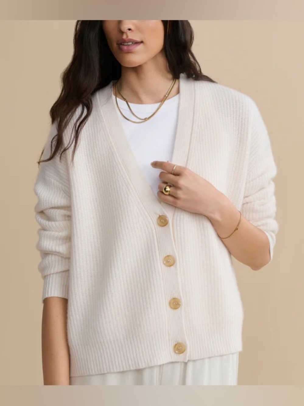Jenni Kayne  Cashmere Cocoon Cardigan Sz XS Ivory